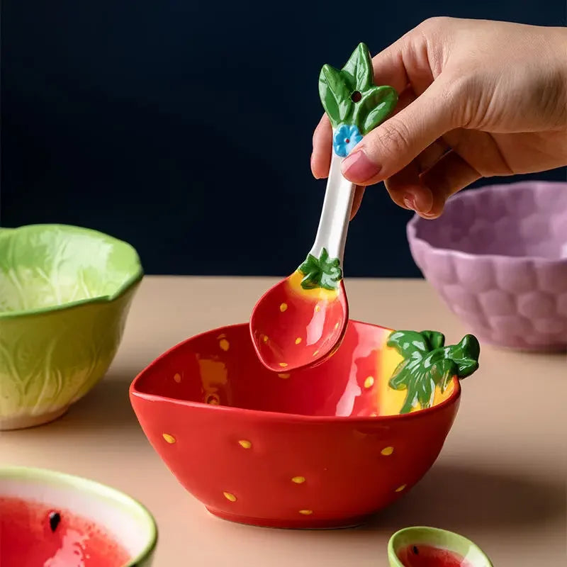 300ml Cute Strawberry Salad & Noodle Bowl