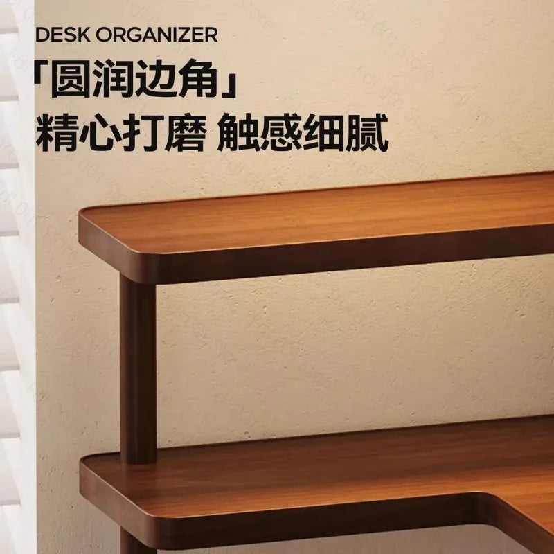 Desktop Corner Rack Bamboo and Wood Storage Daily Necessities Kitchen Seasoning Rack