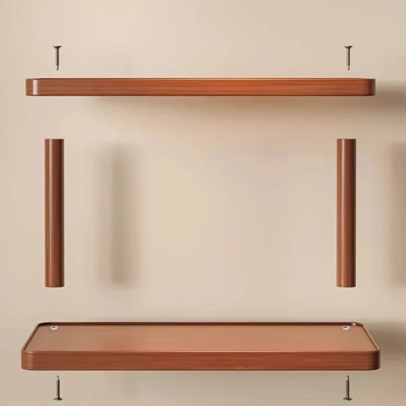 Wooden 2 Tier Countertop Organizer With Handles Multi-Purpose Storage Rack For Kitchen Spices & Tea Room