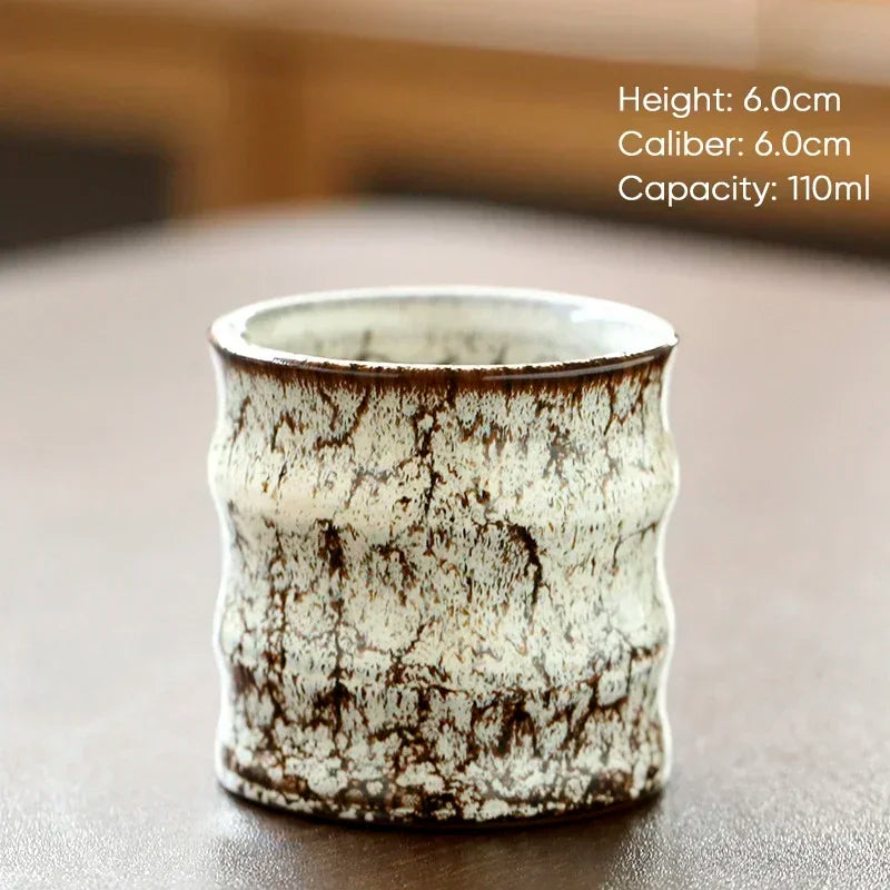 1PC Kiln Transformation Ceramic Tea Cup, Mini Tea Drink Mug, Kung Fu Teacup, Espresso Coffee Cups, Household Afternoon Teacups