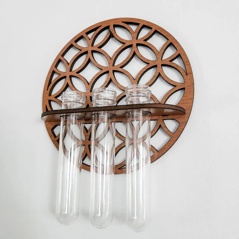 Plant Propagation Station Plant Terrarium with Glass Vertical Plant Display Stand for Garden Office Decoration Boho Wall Decor