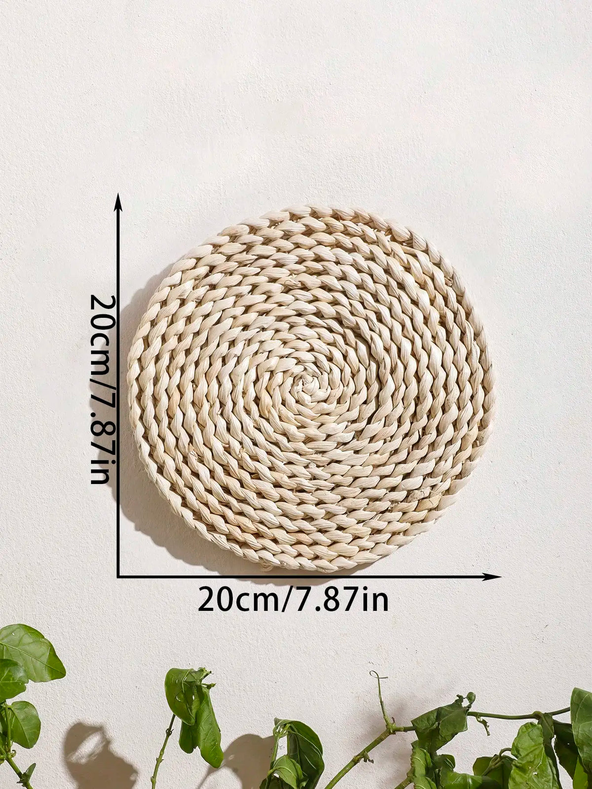 1/6 Pcs Boho Hand Woven Wall Basket Hanging Home Decorative Rustic Wall Basket Decor Art Gift for Kitchen Farmhouse Living Room