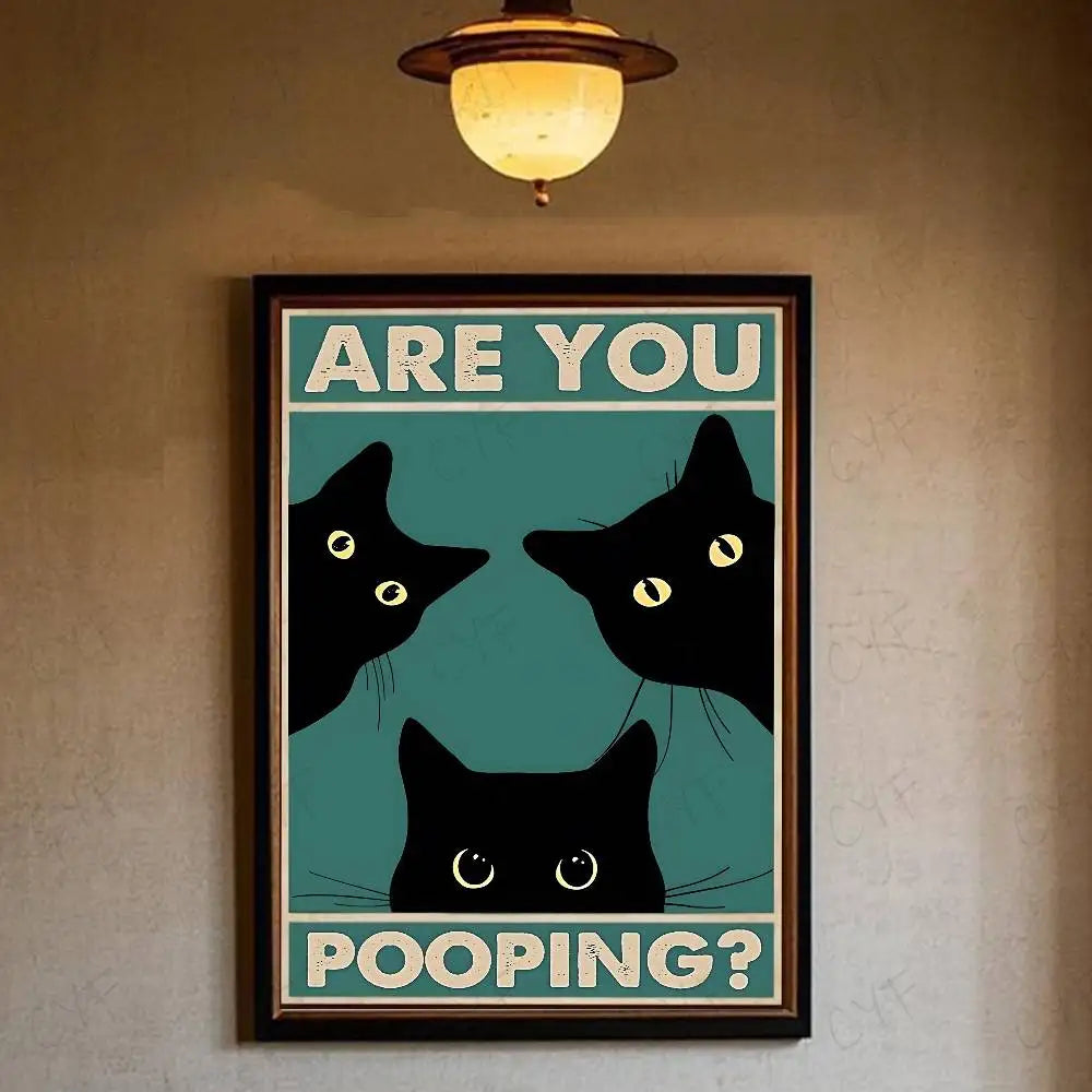 Interesting Cats And Quotes Poster HD art wall waterproof home living room bedroom bar aesthetic decoration