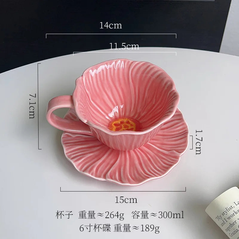 Floral Embossed Ceramic Dinnerware Set