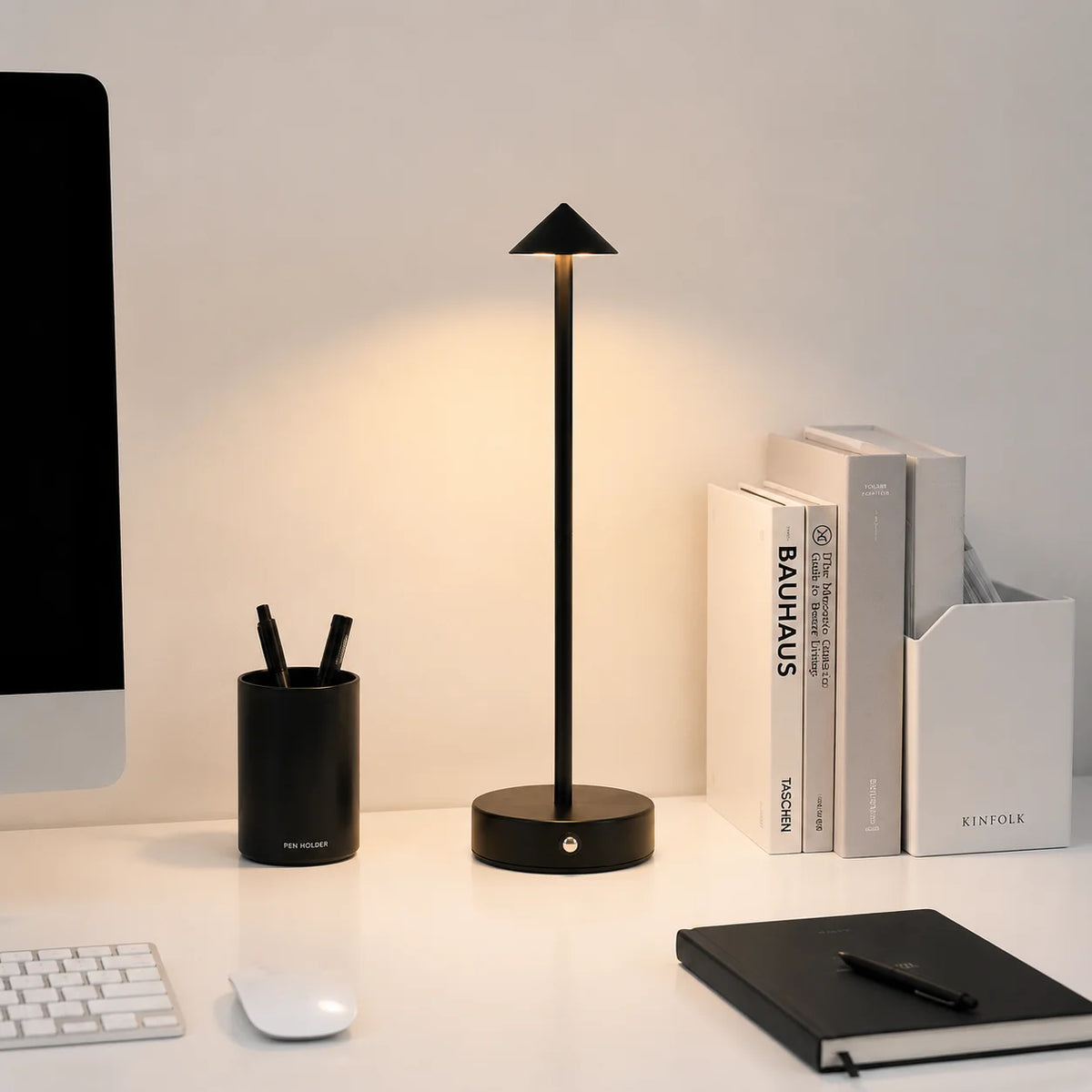 Touch Control Desk Lamp Minimalist Bedside Lamp Dimmable Night Light for Bedroom Living Room Office Decor