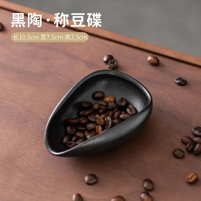 Coffee Beans Dosing Cup Trays Pottery Tea Separator Vessel Ceramic Measure Ware Espresso Bean Scoop Shovel Coffee Accessories 