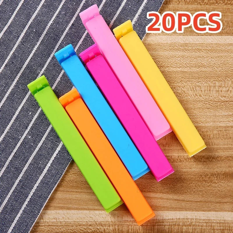 10/20PCS Kitchen Storage Food Snack Seal Sealing Bag Clips Sealer Clamp Plastic Tool Kitchen Accessories Food Bag Clips