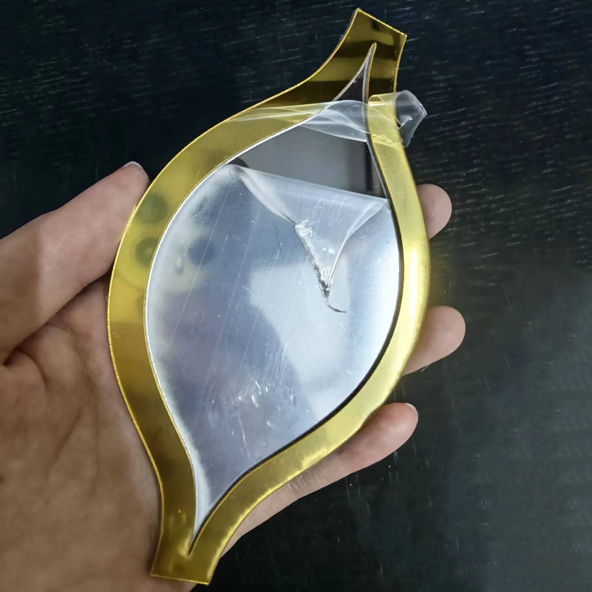 12/6pcs Teardrop Combination Bathroom Mirror | Golden Artistic Decorative Mirror for Bedroom Living Room Hallway Accent Wall