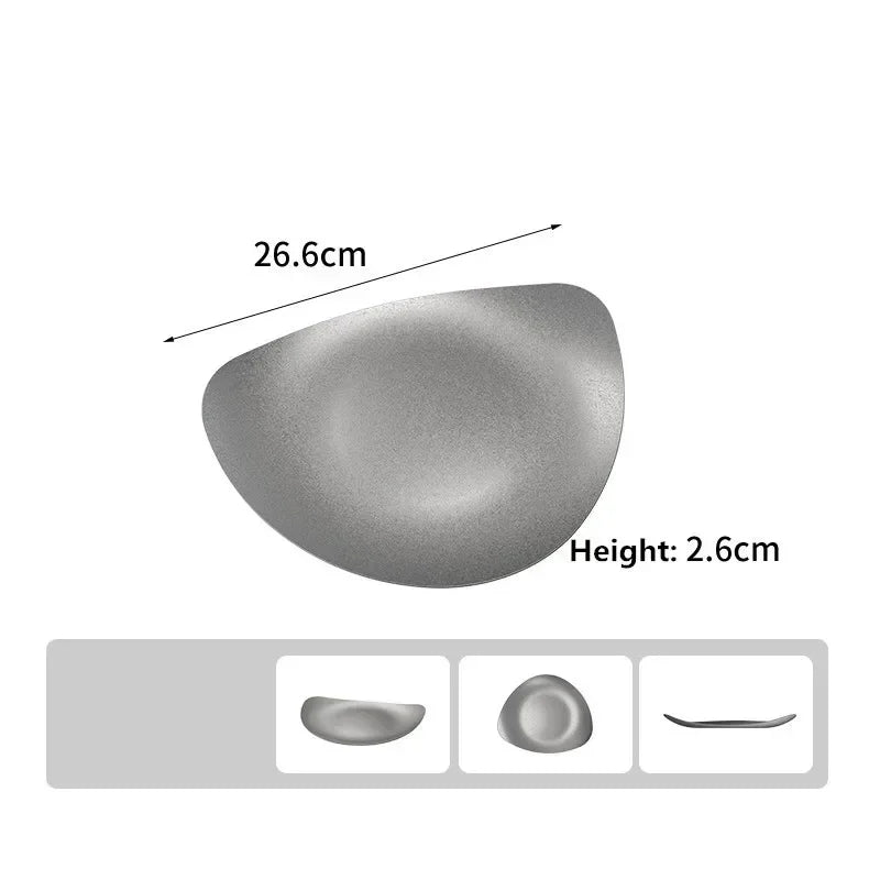 304 Stainless Steel Vintage Dessert Plate
