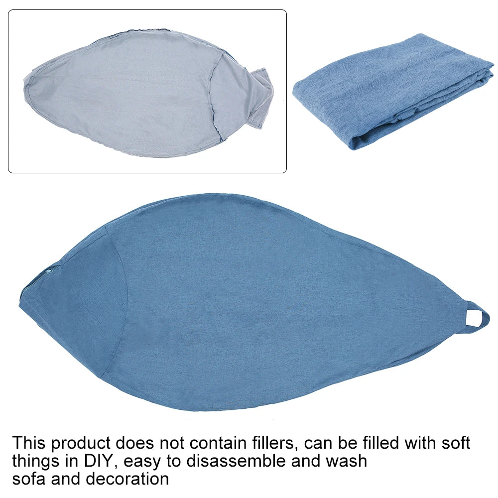 1/2Pcs Lazy Sofa Cover Solid Chair Covers Without Filler Large Bean Bag Cover Adults Couch Living Room Bedroom Tatami Lounger