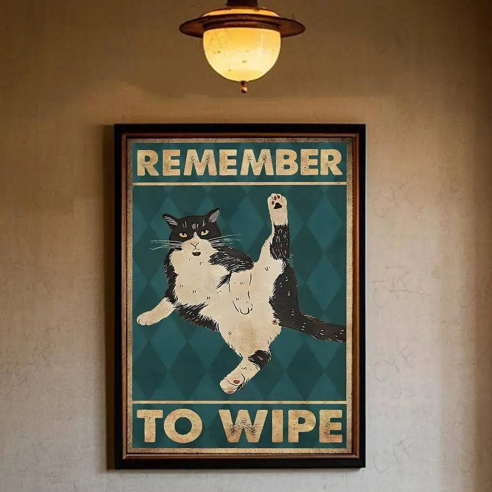 Interesting Cats And Quotes Poster HD art wall waterproof home living room bedroom bar aesthetic decoration