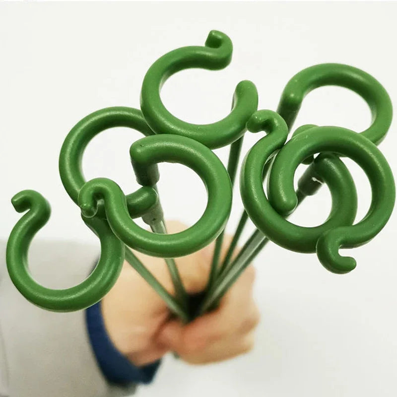 10pcs Gardening tools Plant potted flower fixed anti fall frame Shape support rod Reusable plant scaffold Bonsai fixing tool