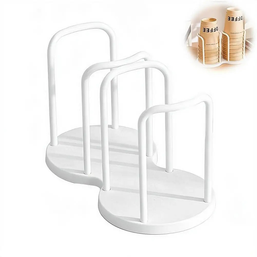 Disposable Cup Holder Multi-function Coffee Cup Organizer Desktop Teacup Storage Rack Table Decor Stand for Home Countertop Use