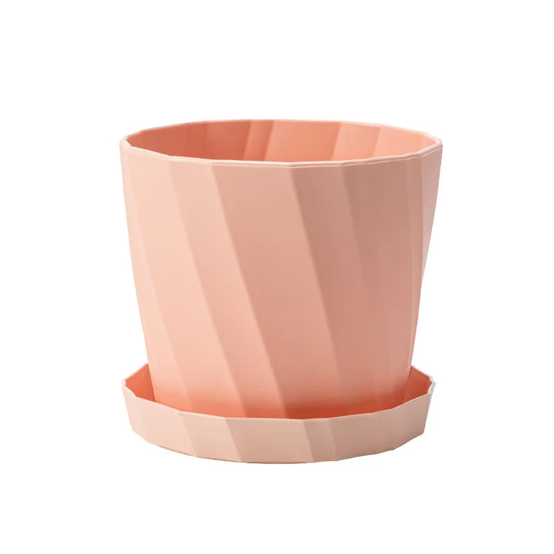 Large Resin Plastic Flower Pot for Succulents and Green Plants, New Ceramic White Breathable Creative Personality Simple Home Ba
