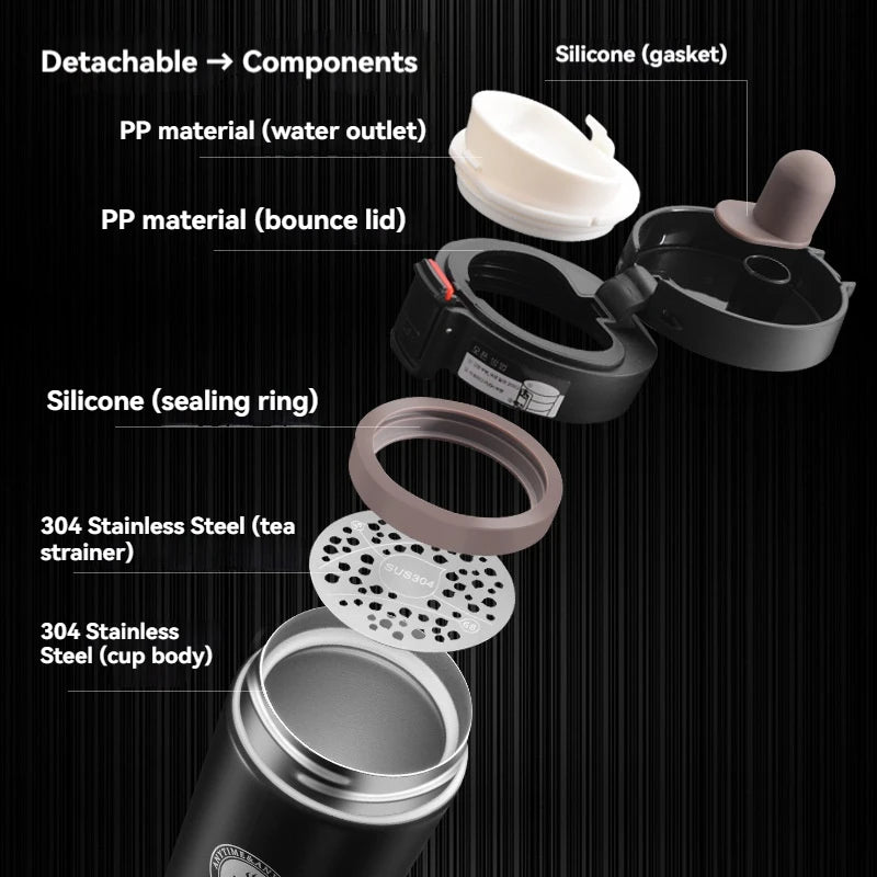 380ML/510ML Thermal Mug Double-layer Stainless Steel Coffee Cup Tea Vacuum Flask Thermos Water Bottle Leak-proof Thermos Mug
