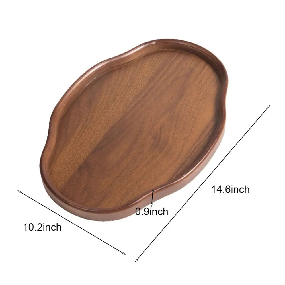 Wooden Decorative Serving Tray For Coffee Table And Home Decor Fruit Platter Decor Trays Serving Ware Food Dish Serving Platters