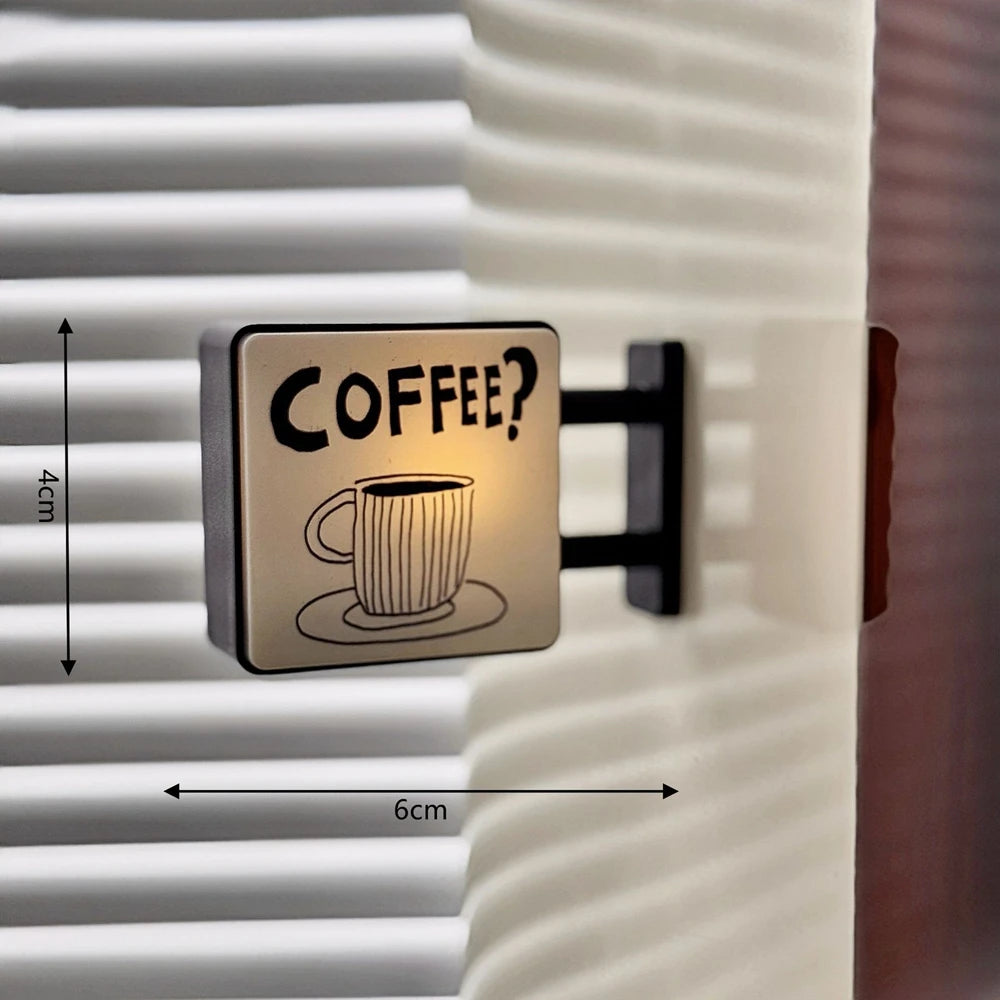 Mini Lightbox Fridge Magnet Coffee Japanese-style Creative Tourism Souvenir Magnetic Luminous Light Box Home Decoration Gift
