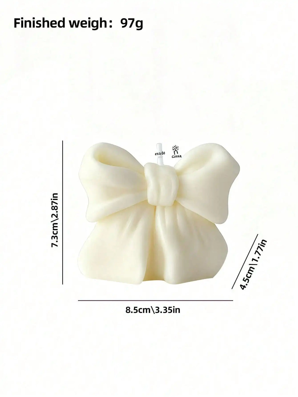 1pc Bow scented Candle, 3D Bow Design Long-Lasting Fragrance, Suitable For Home Decoration, Perfect Valentine&