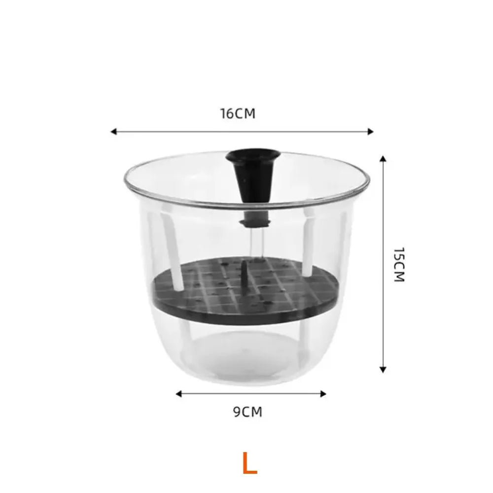 1pcs Transparent Self Watering Plant Pot Double Layer Plastic Flowerpot Automatic Water Absorption Self Watering Planter Pot