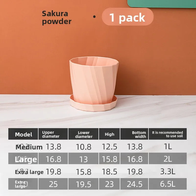 Large Resin Plastic Flower Pot for Succulents and Green Plants, New Ceramic White Breathable Creative Personality Simple Home Ba