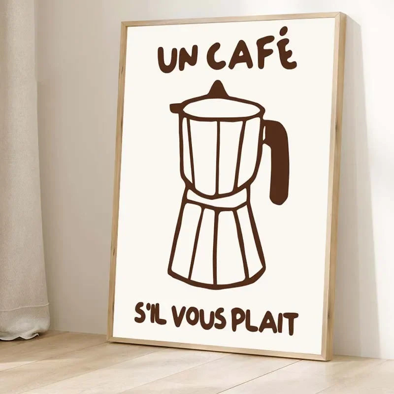 Retro Food Poster Canvas Printing Chef Cafe Morning Breakfast Pasta Coffee Club Kitchen Wall Art Pictures Home Decor Art Poster