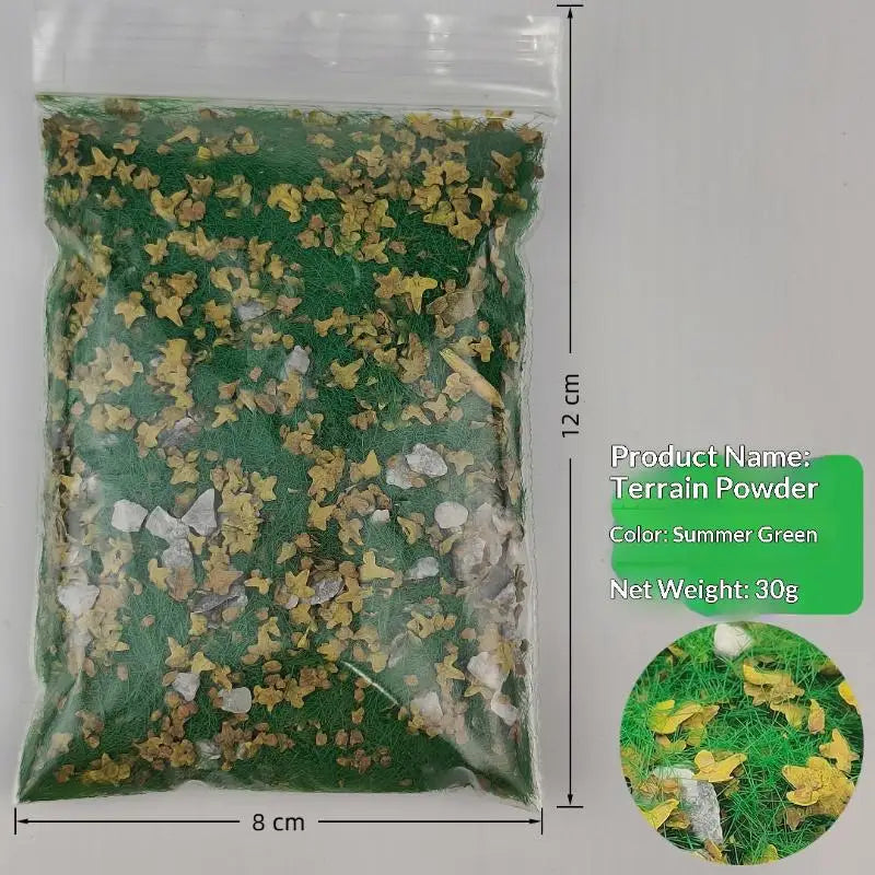 30g/bag Simulated Lawn Sand Table Miniature Landscape Layout With Stone Vegetation DIY Model Mixed With Stone Grass Powder