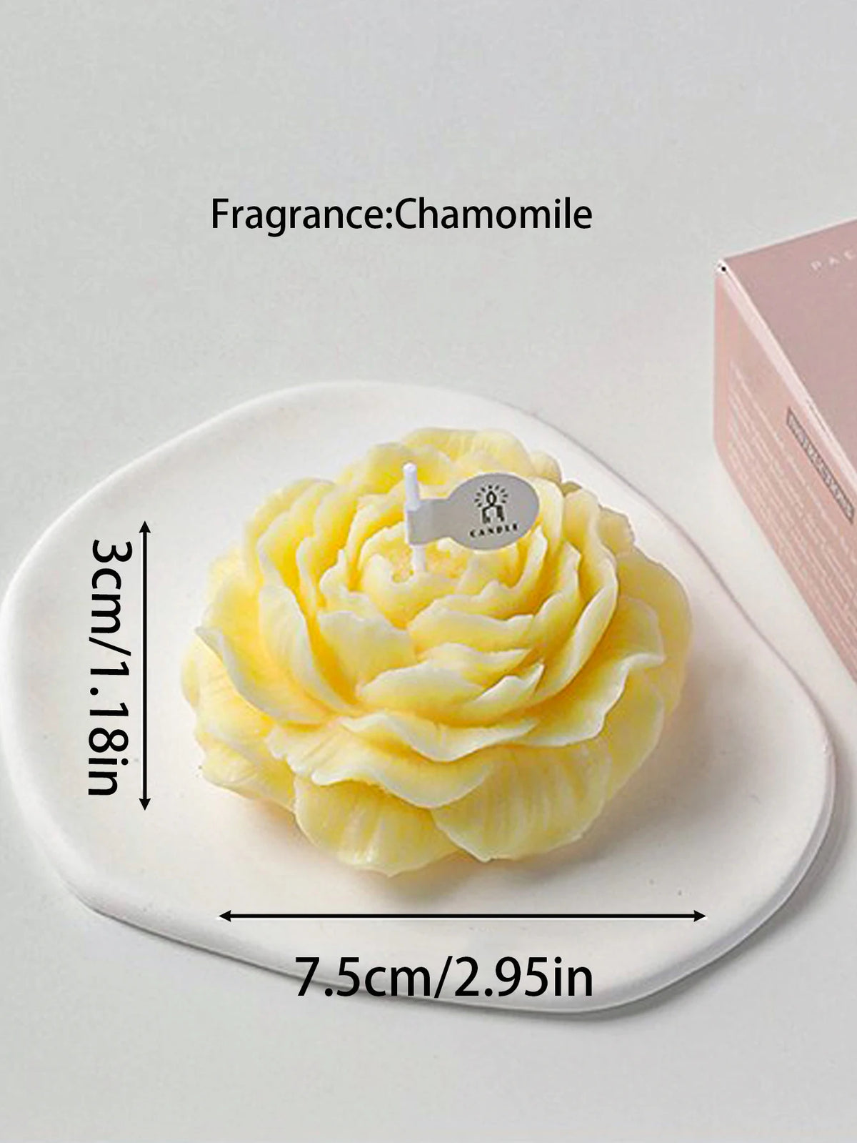 3D Peony Aromatic Candle Creative Flower Shape Aromatherapy Wedding Decor Gifts Box Valentine&