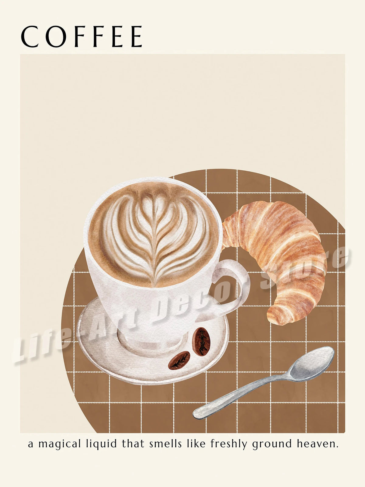 Modern Cappuccino Cup Inspiring Coffee Quotes Print Posters Canvas Painting Wall Art Picture for Office Kitchen Cafe Home Decor