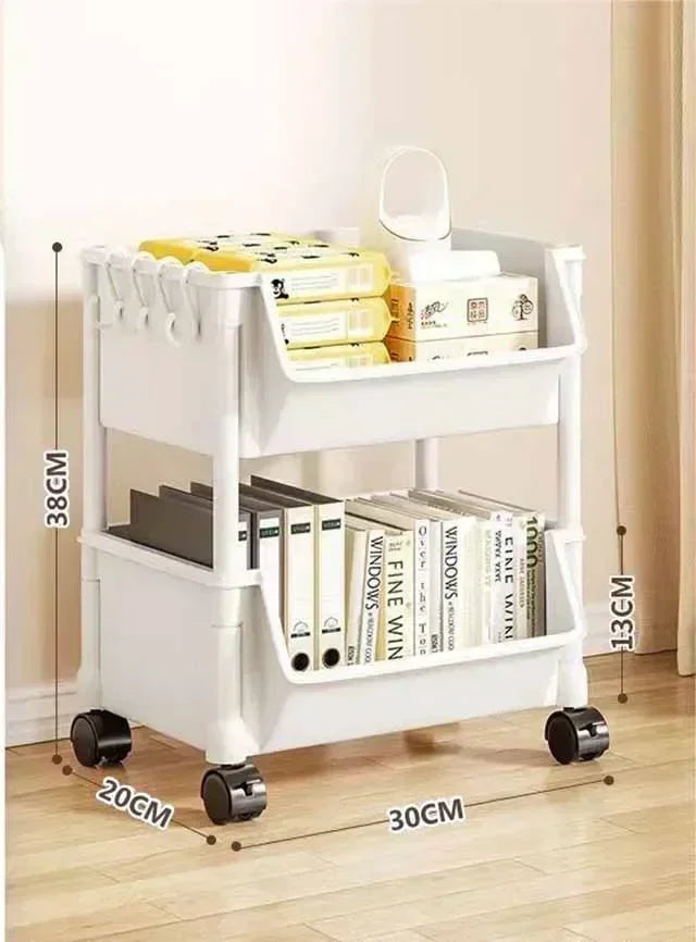 Versatile Rolling Storage Cart with Wheels Perfect Bathroom Kitchen Office Ideal Groceries Snacks Toys Books Toiletries