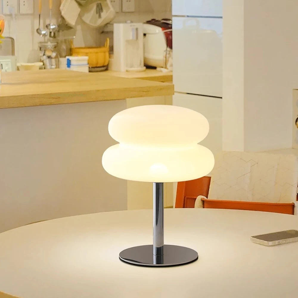مصباح طاولة لغرفة النوم، مصباح غرفة، USB، مصباح طاولة LED على شكل فطر، إضاءة محيطة لغرفة المعيشة وغرفة الطعام (ليس زجاجيًا)