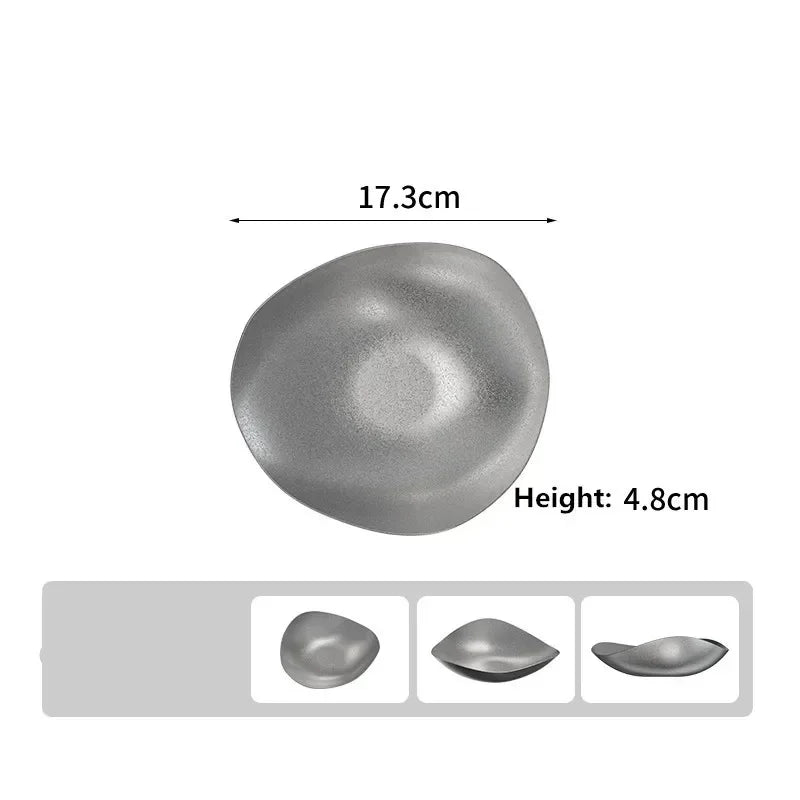 304 Stainless Steel Vintage Dessert Plate
