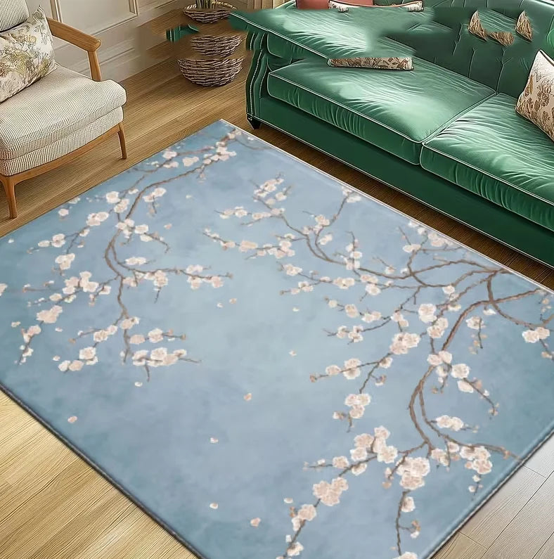 Home Decor Retro Flower Pattern Carpet Decorative Style Living Room Carpet Sofa Door Mat Bedroom Carpet Other Suitable Carpets