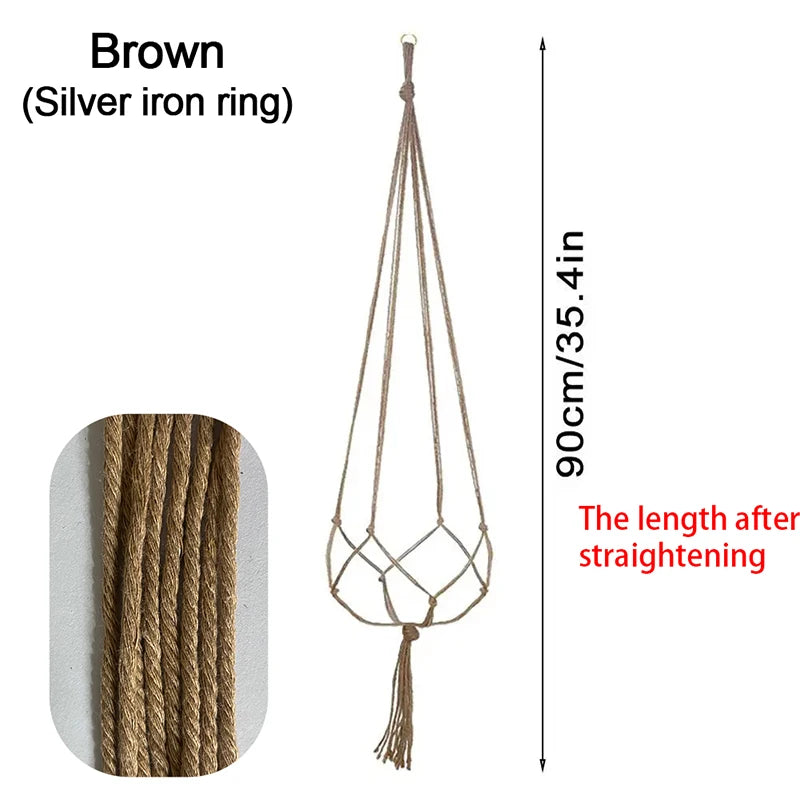 Hanging Plant Pot Hanging Basket Vases with Hook Creative Macrame Suspension Plant Planters for Hanging Flower Pot Net