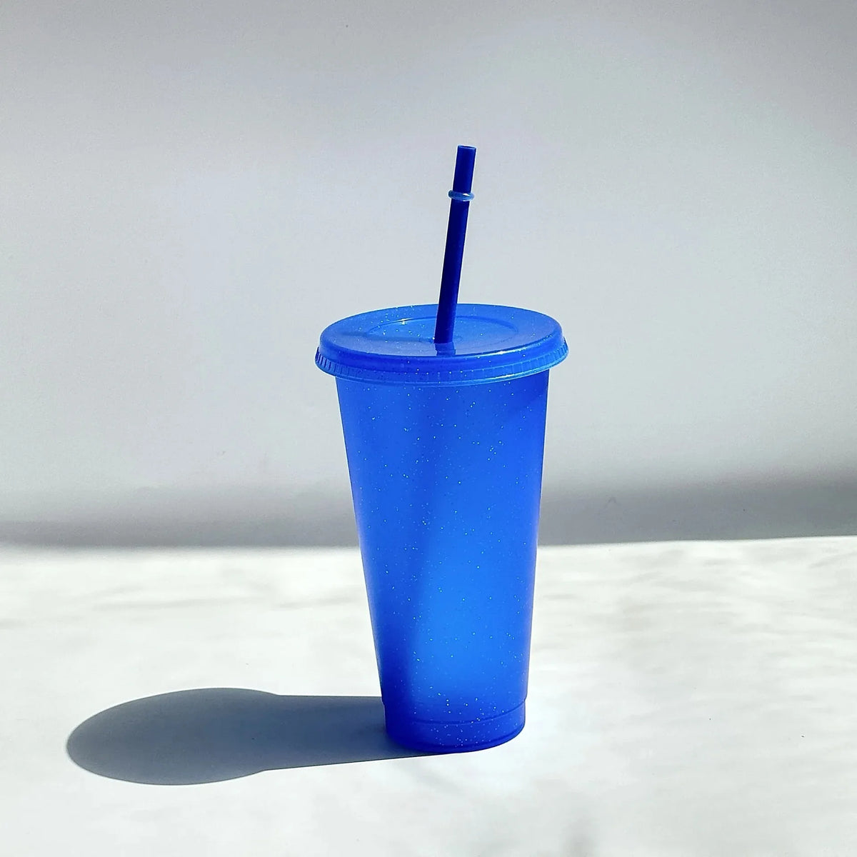 Reusable Hard Plastic Cold Drink Cups Set