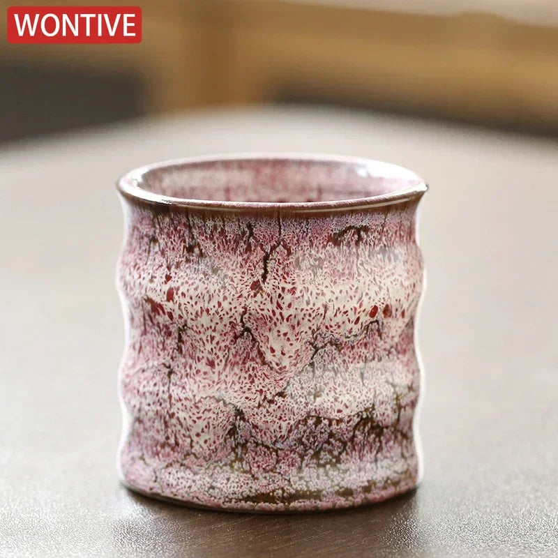 1PC Kiln Transformation Ceramic Tea Cup, Mini Tea Drink Mug, Kung Fu Teacup, Espresso Coffee Cups, Household Afternoon Teacups