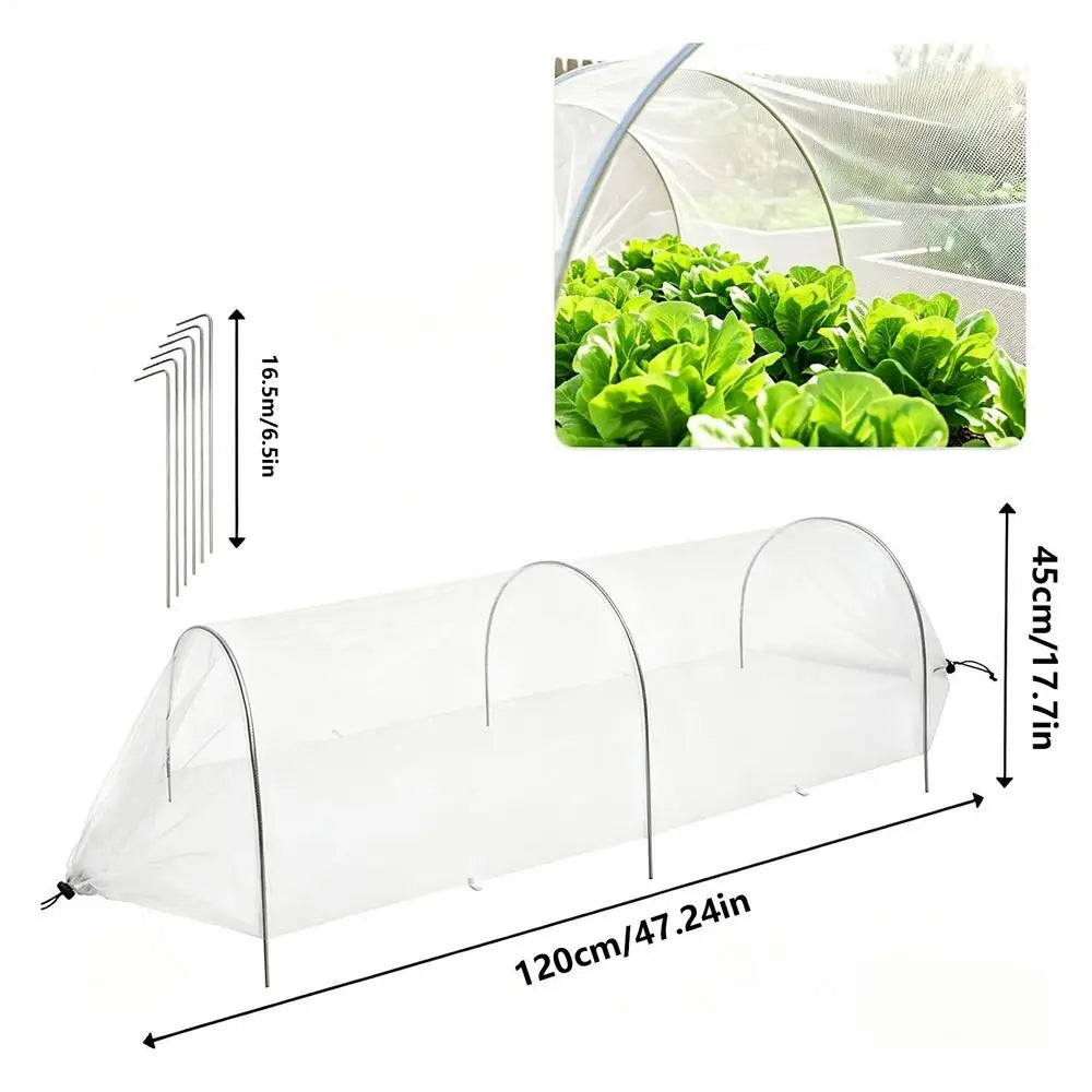 Garden Netting Covers Greenhouse Hoop Grow Tunnel Kits Vegetable Seedling Support Hoop Frame DIY Reusable Shed Brackets