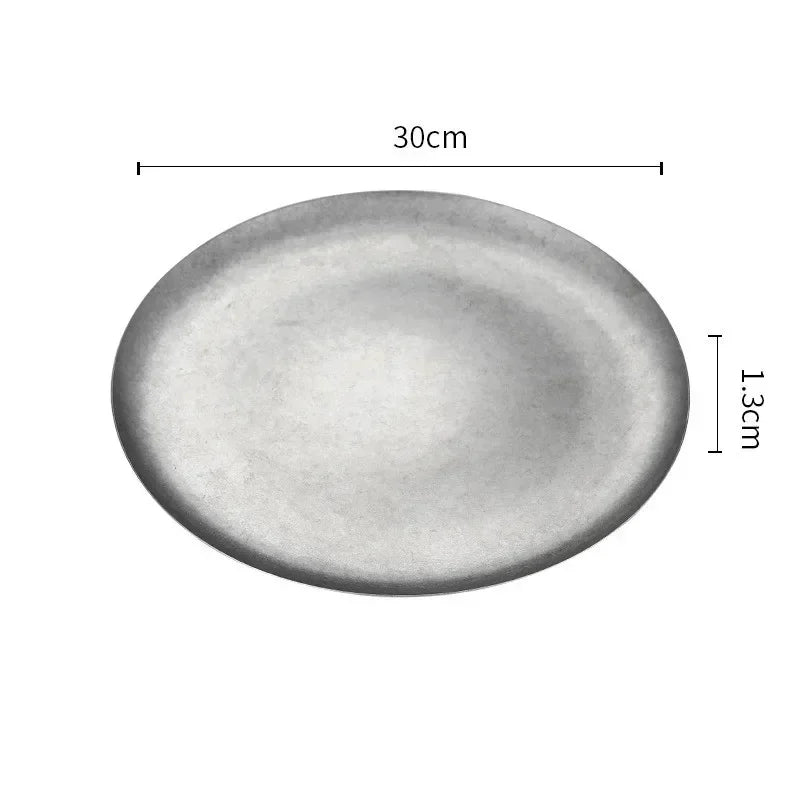 304 Stainless Steel Vintage Dessert Plate