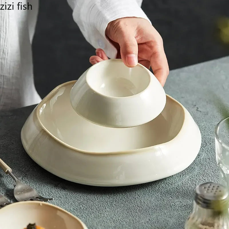 Versatile Ceramic Dinner & Steak Plate