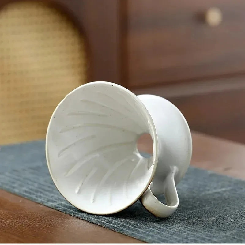 2026 Classic Ceramic Pour Over Coffee Set Large Coffee Server Cone Shaped Dripper Filter Home Hand Brew Coffee Tool Kit