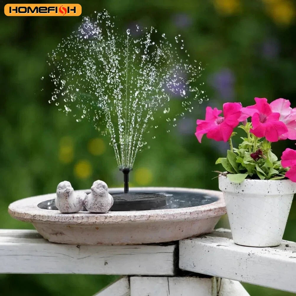 Mini Solar Water Fountain - Solar-Powered Pool/Pond Waterfall, Outdoor Garden Decoration & Bird Bath Supplies