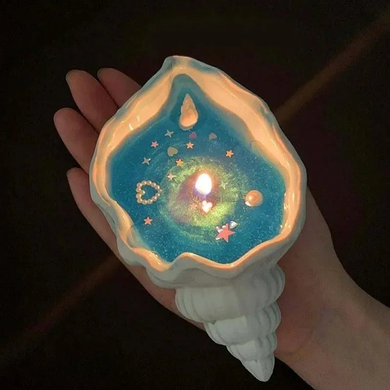 1pcs Sea Shell Aromatherapy Candle Creative Starfish Shell Scented Candle Sea Shell Candle Handmade Sea Shell Whirlpool Candles