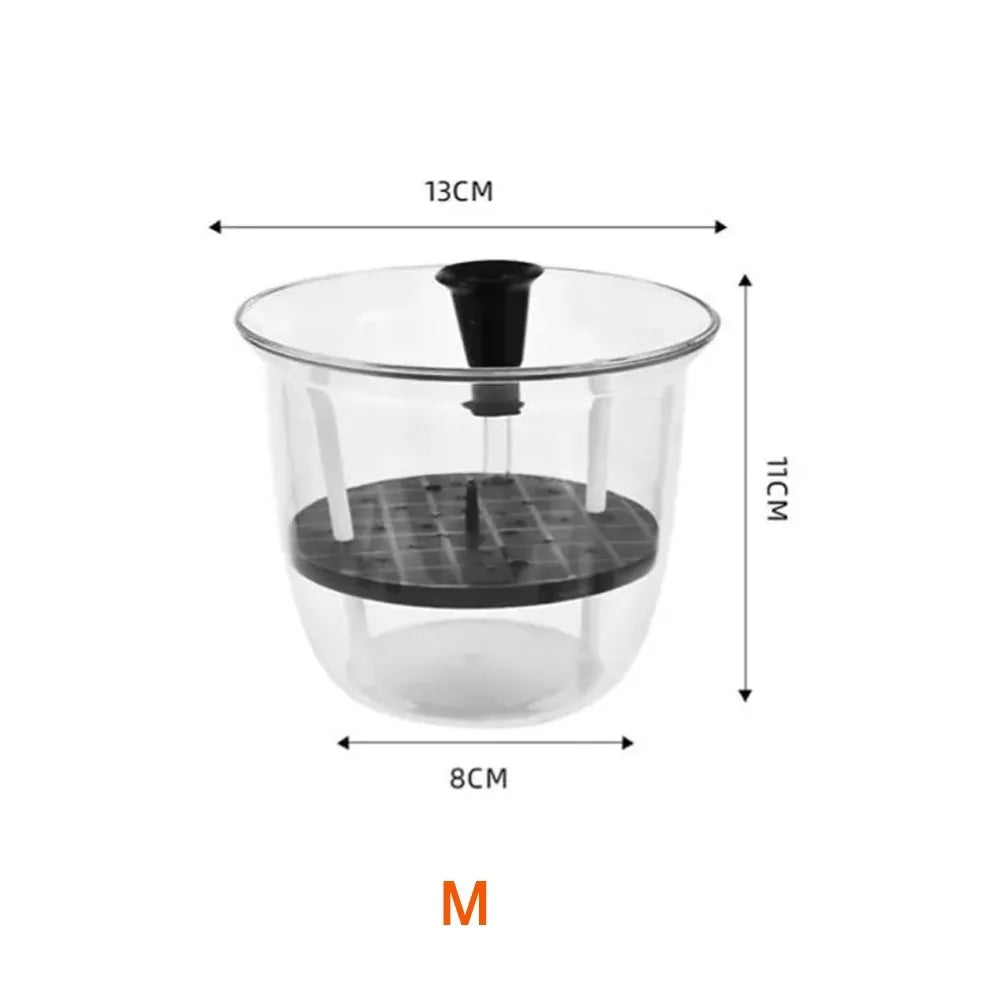 1pcs Transparent Self Watering Plant Pot Double Layer Plastic Flowerpot Automatic Water Absorption Self Watering Planter Pot