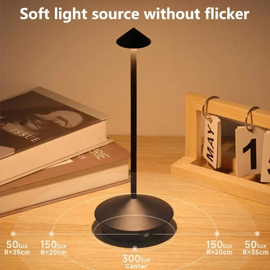 Hotel Rechargeable Table Lamp Creative Dining Touch Led Bar Coffee Pina Pro Table Lamp Lampada Da Tavolo Decorative Desk Lamp