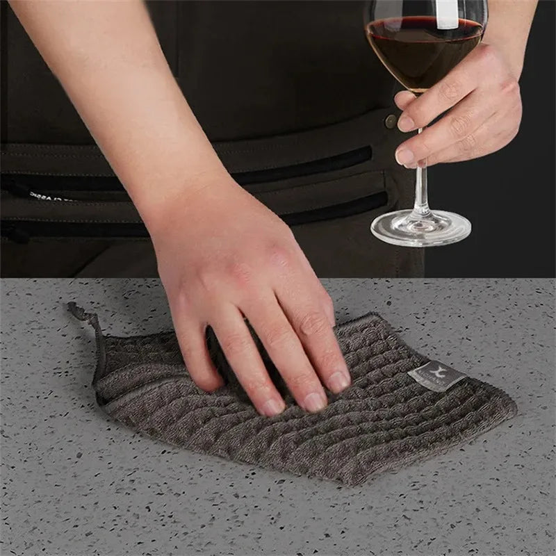 1/6Pcs Super Absorbent Microfiber Coffee Bar Towels Home Barista Cleaning Tool for Coffee Machine