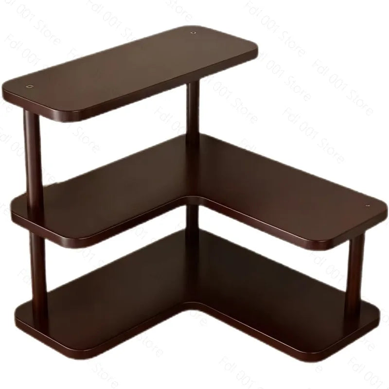 Desktop Corner Rack Bamboo and Wood Storage Daily Necessities Kitchen Seasoning Rack