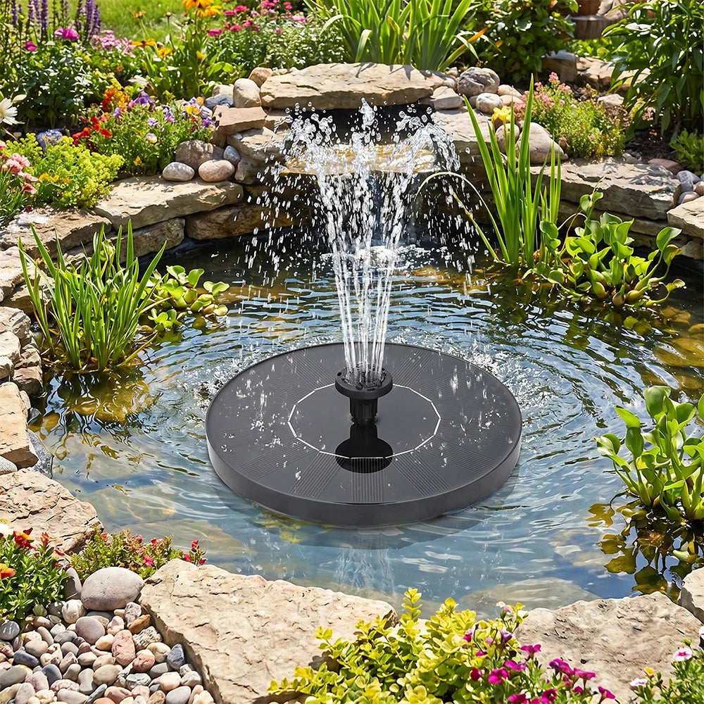 13/16cm Solar-powered Fountain Pumps for Circulation Aerator, Garden Rockery Sprinkler, Fish Pond Water Tank