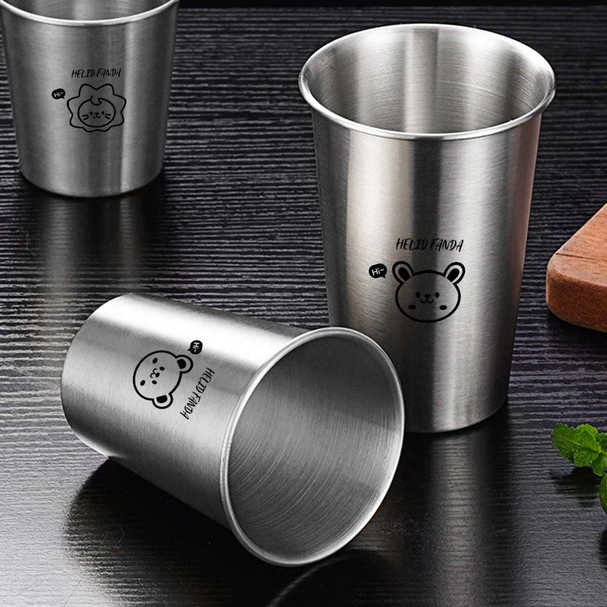 WORTHBUY 304 Stainless Steel Cup Stackable Metal Tumbler Cups Portable Durable Drinking Cup Beer Cup Milk Coffee Mug Drinkware