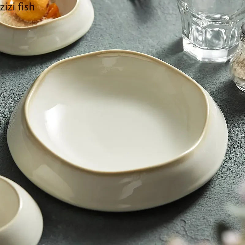 Versatile Ceramic Dinner & Steak Plate