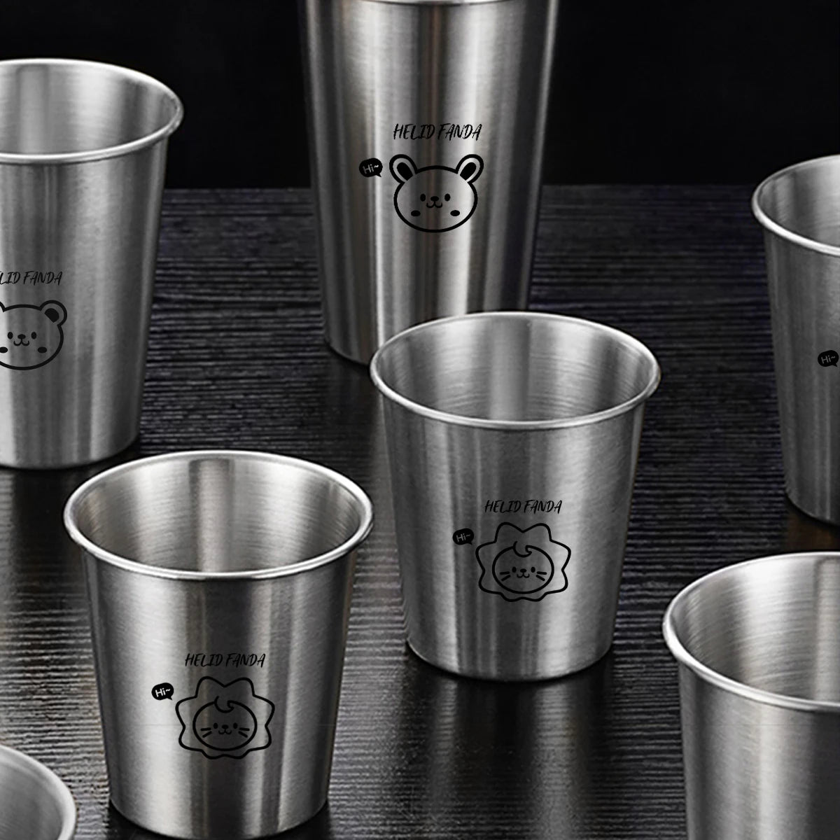 WORTHBUY 304 Stainless Steel Cup Stackable Metal Tumbler Cups Portable Durable Drinking Cup Beer Cup Milk Coffee Mug Drinkware