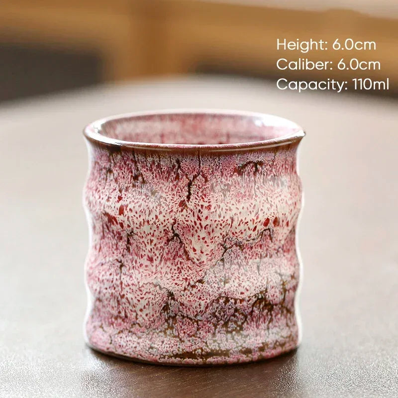 1PC Kiln Transformation Ceramic Tea Cup, Mini Tea Drink Mug, Kung Fu Teacup, Espresso Coffee Cups, Household Afternoon Teacups
